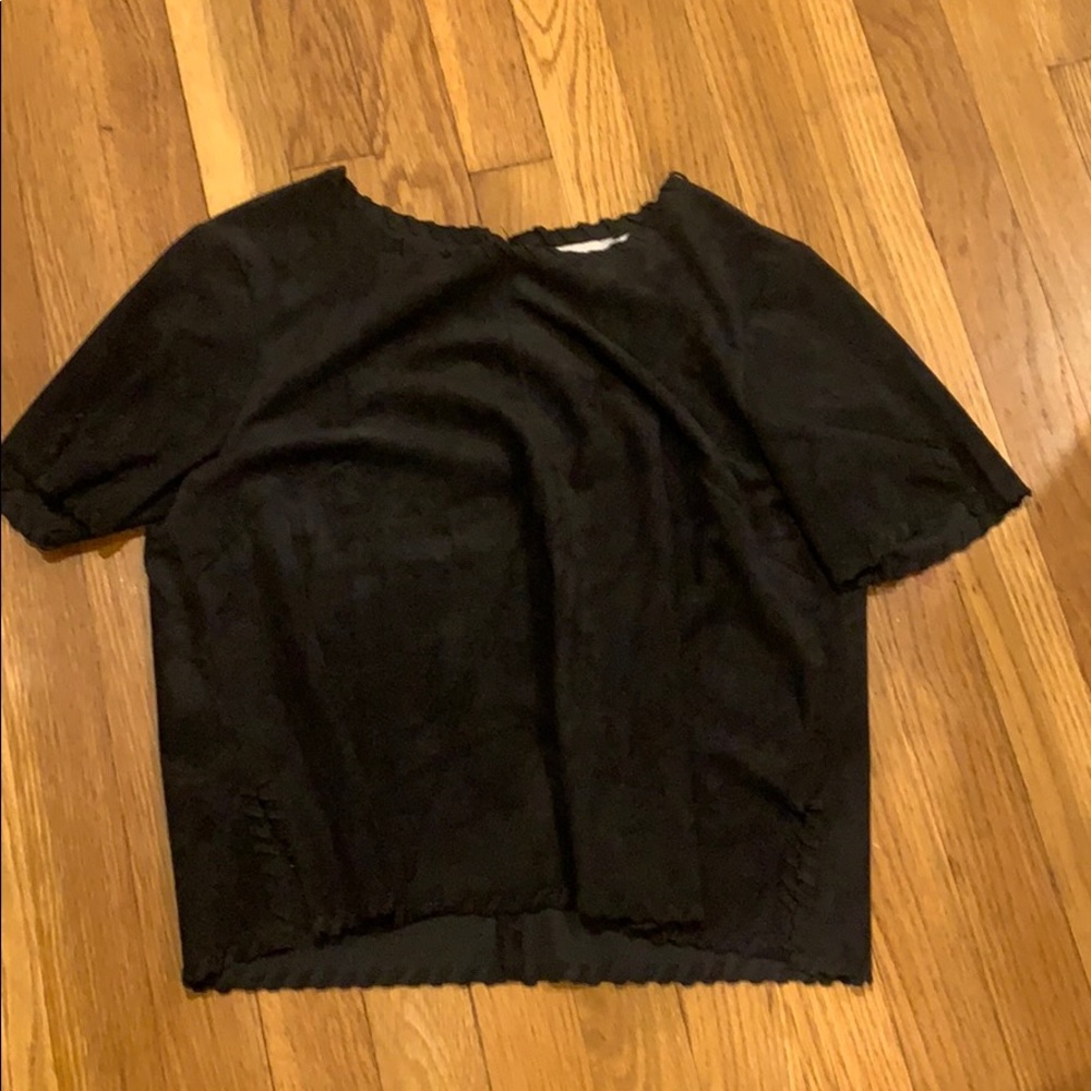 Black Suede Top